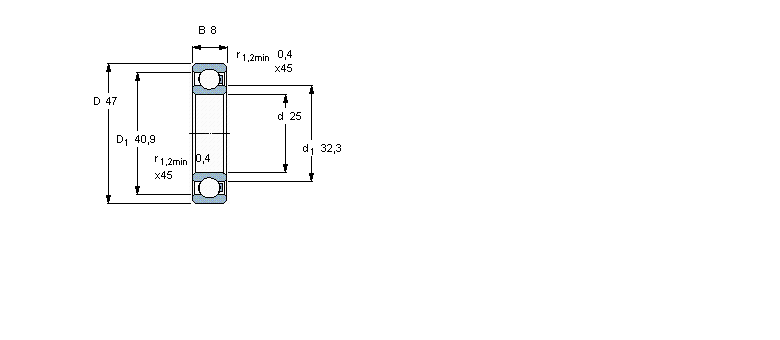 SKF 聚合物球轴承,单列球轴承, PP/PP/stainless steel/PP16005/HR22T2样本图片