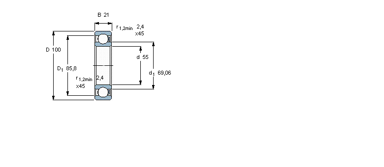 SKF 聚合物球轴承,单列球轴承, POM/POM/stainless steel/PA666211/HR11TN样本图片