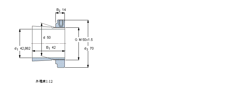 SKF 用于英制轴的紧定套HA310E样本图片