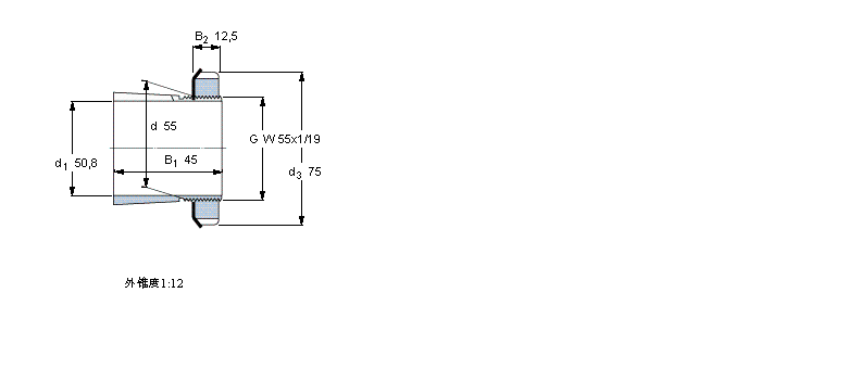 SKF 用于英制轴的紧定套HE311B样本图片