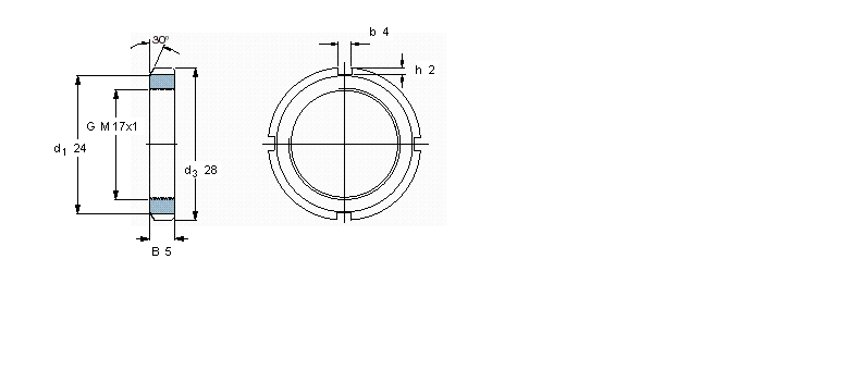 SKF 带锁定垫圈的KM(L)和HM锁定螺母KM3样本图片