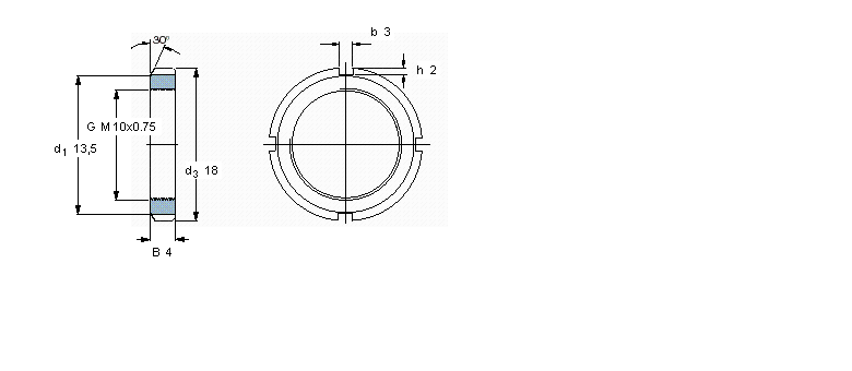 SKF 带锁定垫圈的KM(L)和HM锁定螺母KM0样本图片