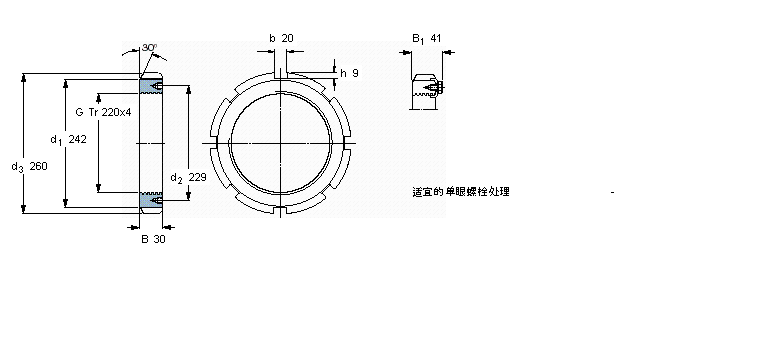 SKF 带锁紧夹的HM(E)锁定螺母HM3044样本图片