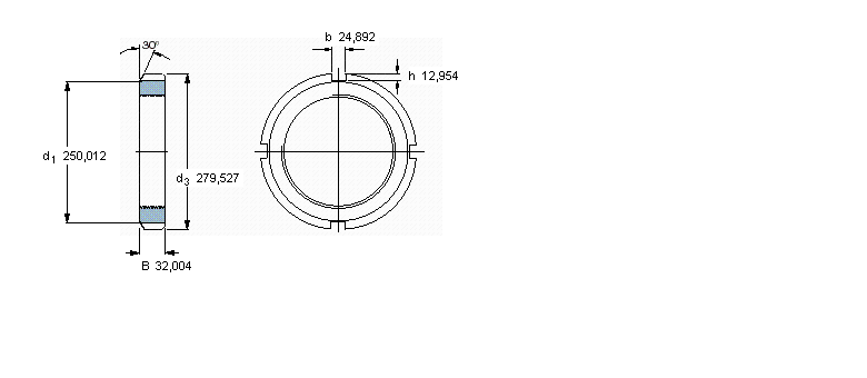 SKF N和AN锁定螺母, 英制尺寸N44样本图片