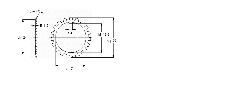 SKF MB(L)锁定垫圈MB3A样本图片