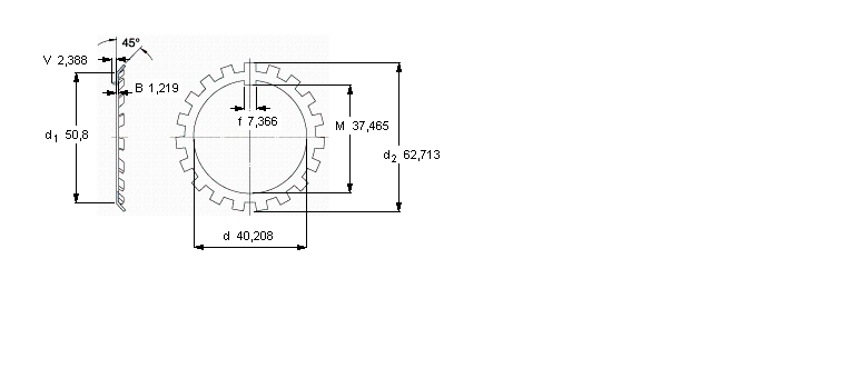 SKF W锁紧垫圈, 英制尺寸W08样本图片