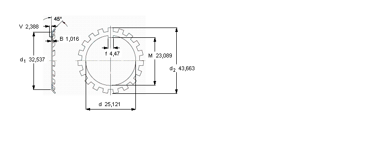 SKF W锁紧垫圈, 英制尺寸W05样本图片