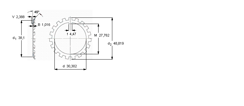 SKF W锁紧垫圈, 英制尺寸W06样本图片