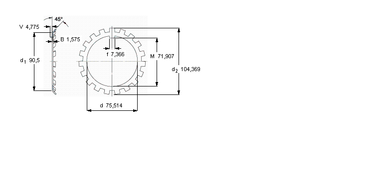 SKF W锁紧垫圈, 英制尺寸W15样本图片