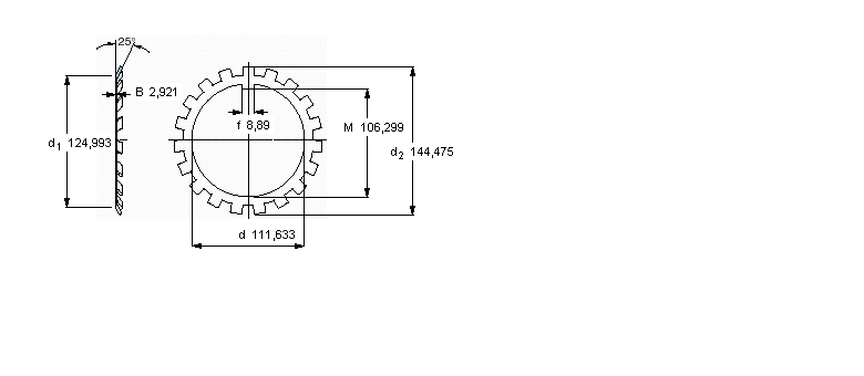 SKF W锁紧垫圈, 英制尺寸W022样本图片