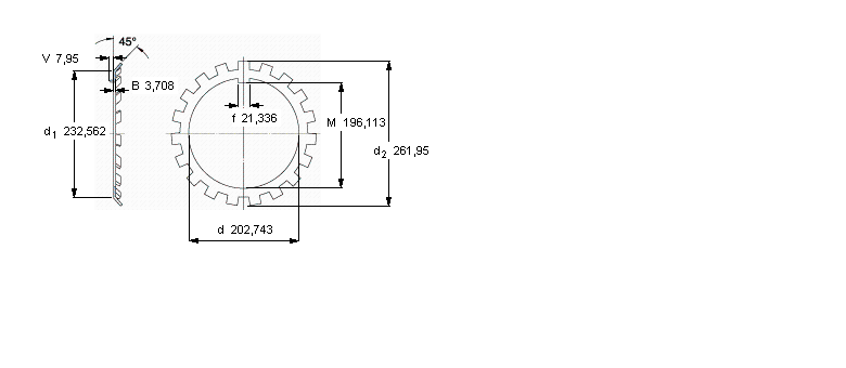 SKF W锁紧垫圈, 英制尺寸W40样本图片