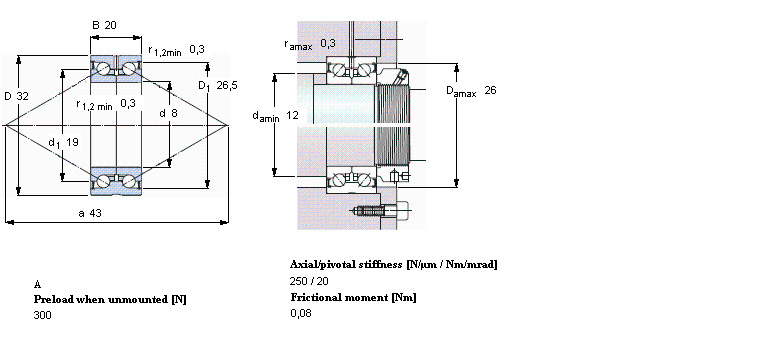 SKF 角接触推力球轴承 for screw drives, double directionBEAS008032-2RS样本图片