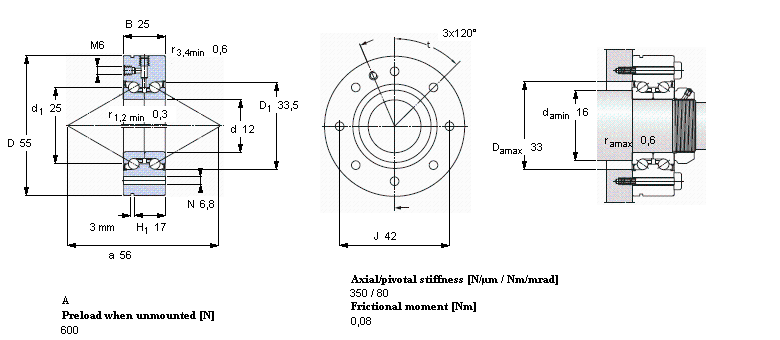 SKF 角接触推力球轴承 for screw drives, double direction, for bolt mountingBEAM012055-2Z样本图片