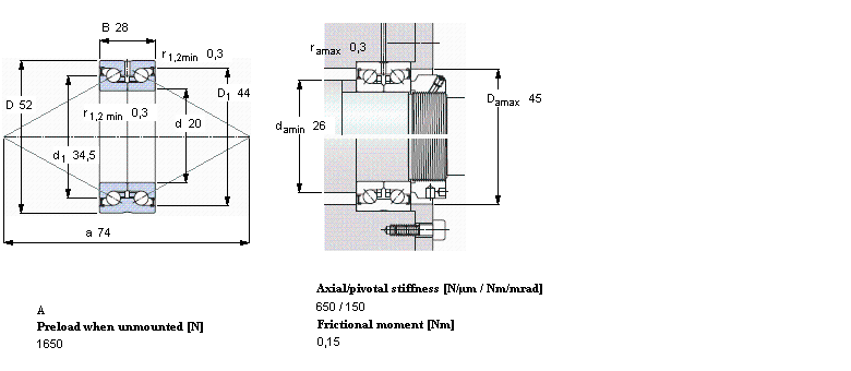 SKF 角接触推力球轴承 for screw drives, double directionBEAS020052-2Z样本图片