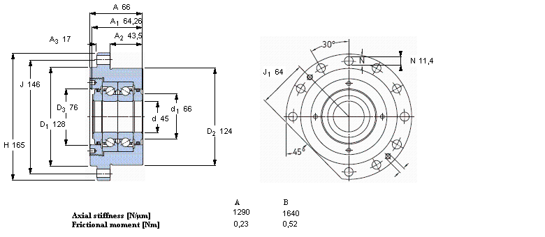 SKF 角接触推力球轴承 for screw drives, cartridge units with flanged housingFBSA209/DB样本图片