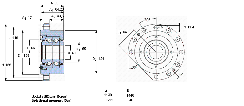 SKF 角接触推力球轴承 for screw drives, cartridge units with flanged housingFBSA208/DB样本图片