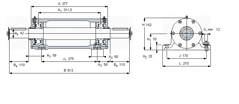 SKF 双轴承单元, PDNB单元PDNB310样本图片