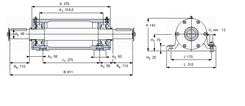 SKF 双轴承单元, PDNB单元PDNB212样本图片