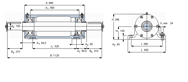 SKF 双轴承单元, PDNB单元PDNB322样本图片