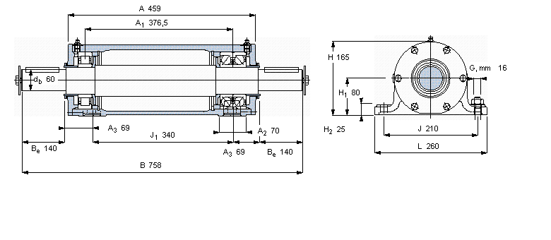 SKF 双轴承单元, PDPF单元PDPF2214样本图片