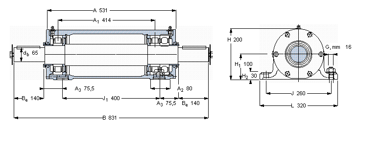 SKF 双轴承单元, PDRJ单元PDRJ315样本图片