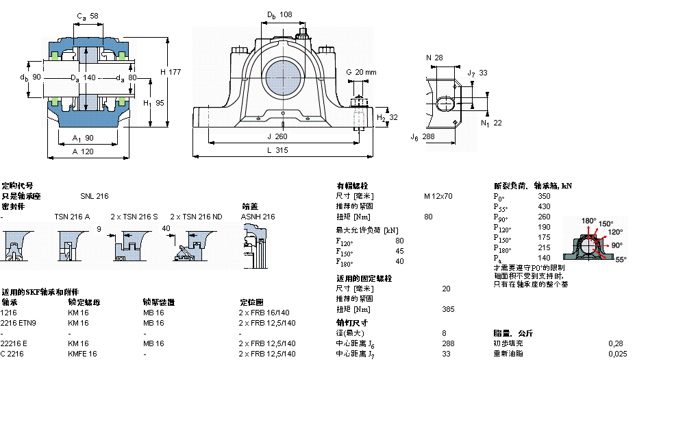 SKF 剖分立式轴承座, SNL，用于紧定套上的轴承，带油封，标准密封SNL216样本图片