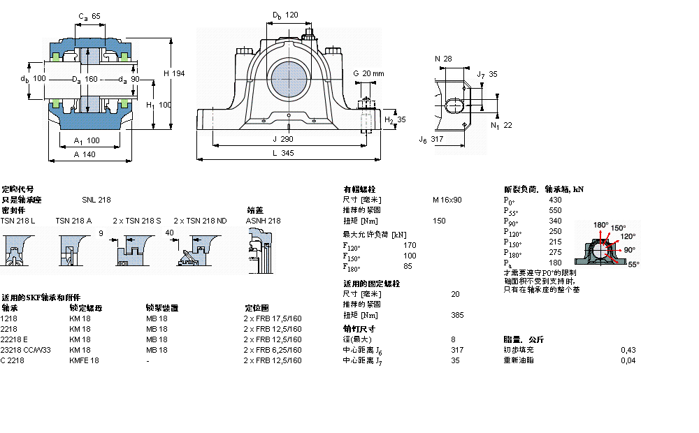 SKF 剖分立式轴承座, SNL，用于紧定套上的轴承，带油封，标准密封SNL218样本图片