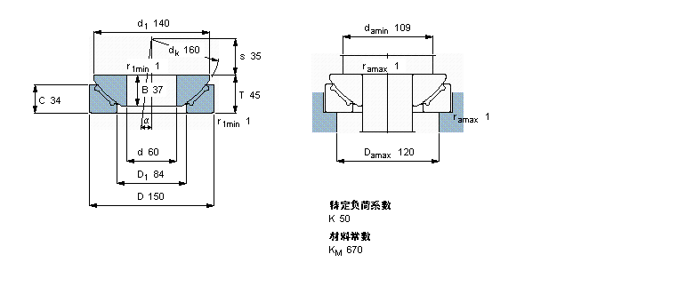 SKF 免维护球面滑动推力轴承GX60F样本图片