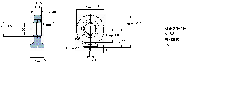 SKF 需要维护的杆端, 钢对钢，焊接柄SC80ES样本图片