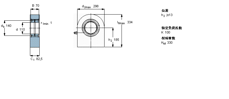 SKF 需要维护的杆端, 钢对钢，焊接柄SCF110ES样本图片